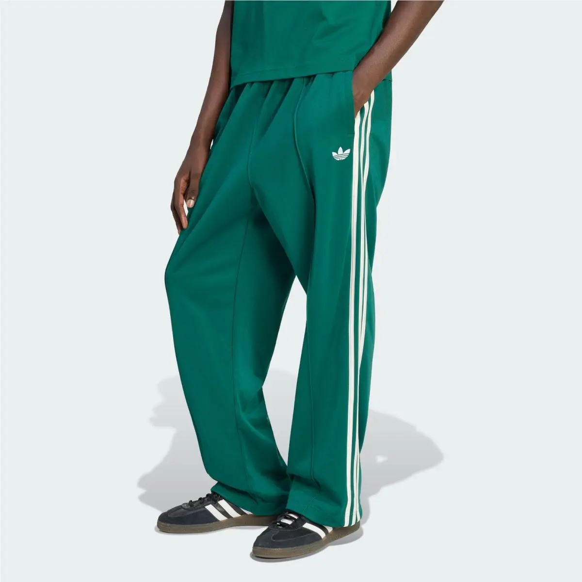 Adidas Originals Baggy Track Pants Men`s Size M Collegiate Green KE3497