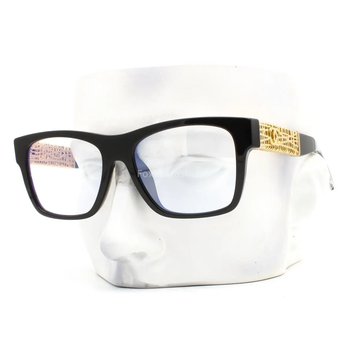 Chanel Eyeglasses ch3478SA 622/SB Blue Light Glasses Gold Jewel Tweed 51mm Wcase