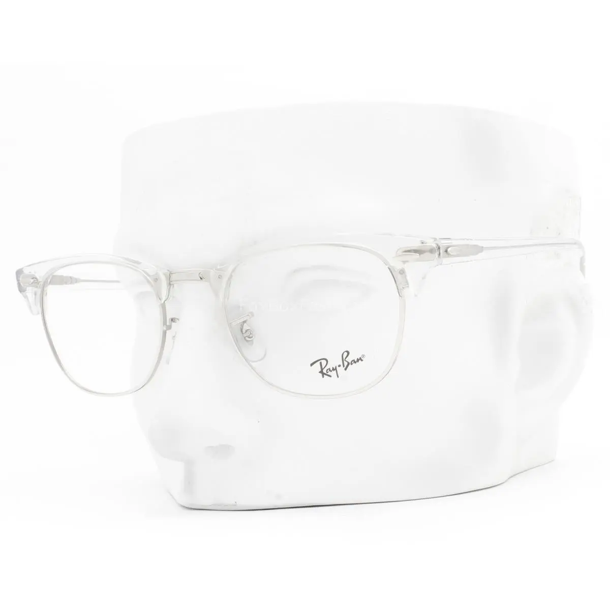 Ray-ban Clubmaster Eyeglasses Glasses RB5154 2001 Crystal Clear Silver 51mm Case