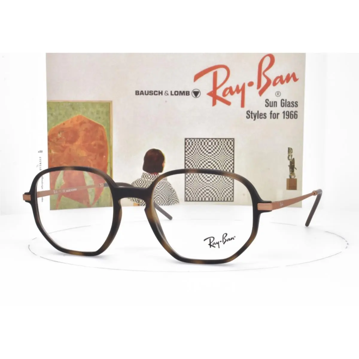 Ray-ban Eyeglasses Tortoise Brown Rubber Bronze 50-19-145 7152 5365