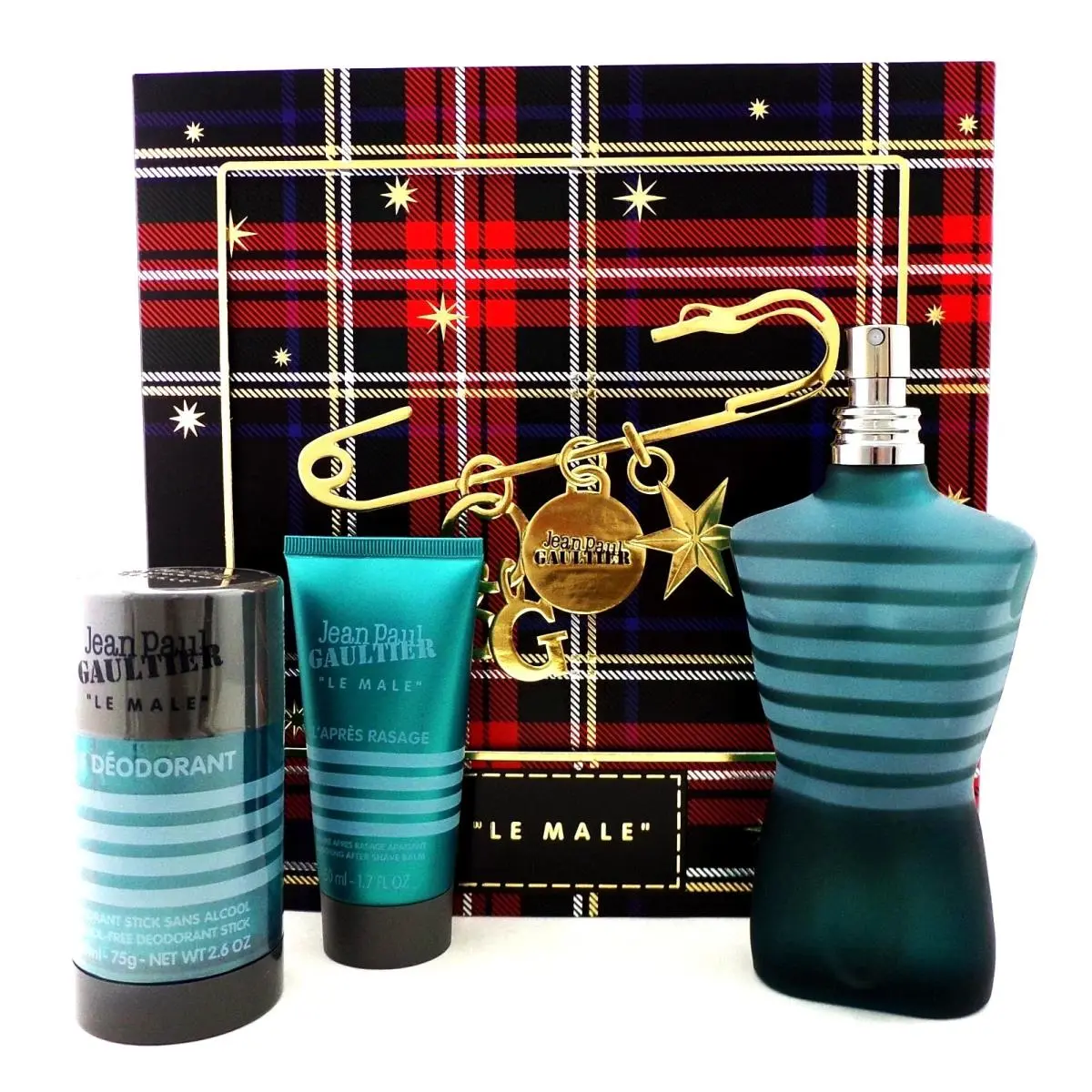 Jean Paul Gaultier LE Male 3 Piece : 4.2 Edt + 1.7 A/shave + 2.6 Deo Stick