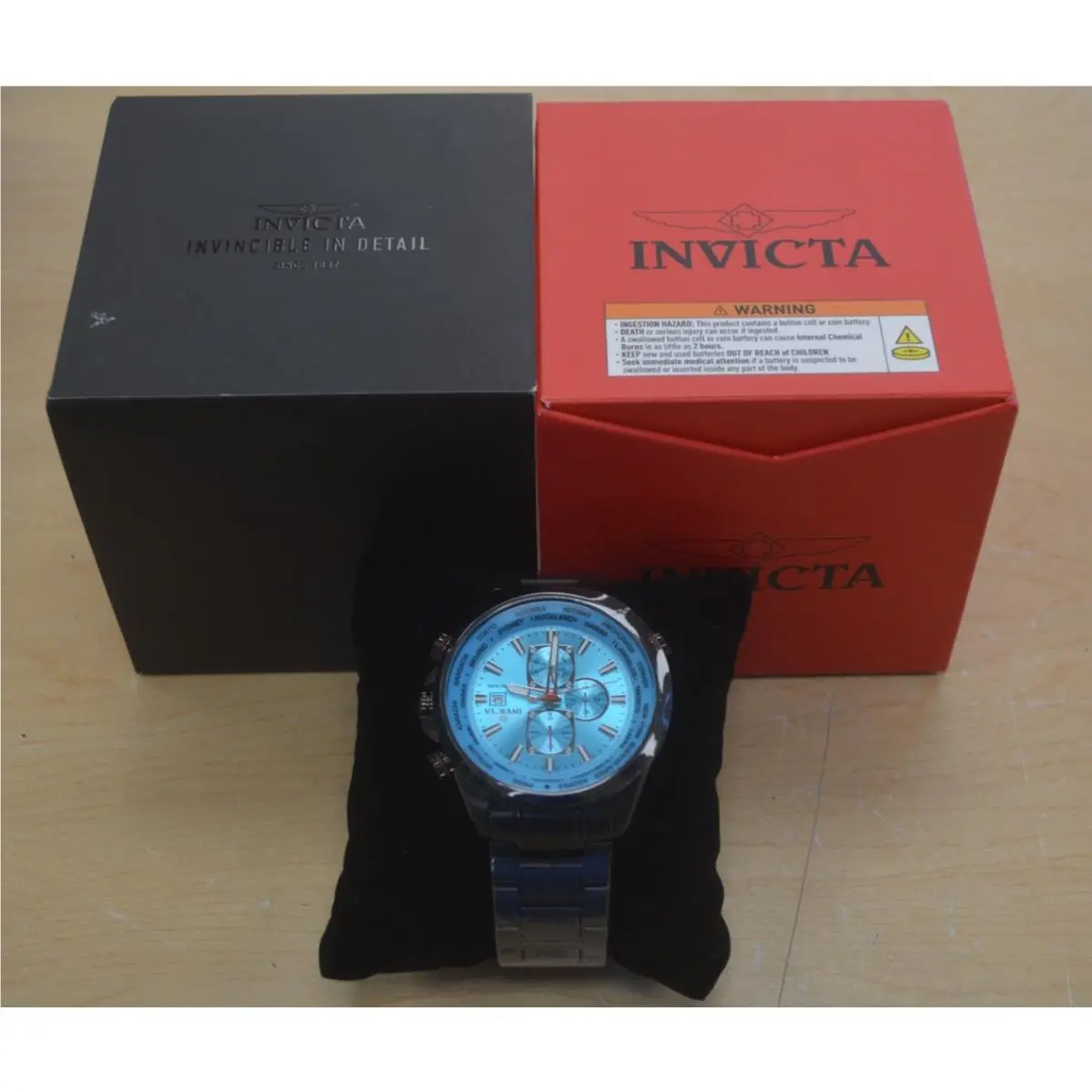 Invicta 50498 Blue Face Aviator Mens Watch