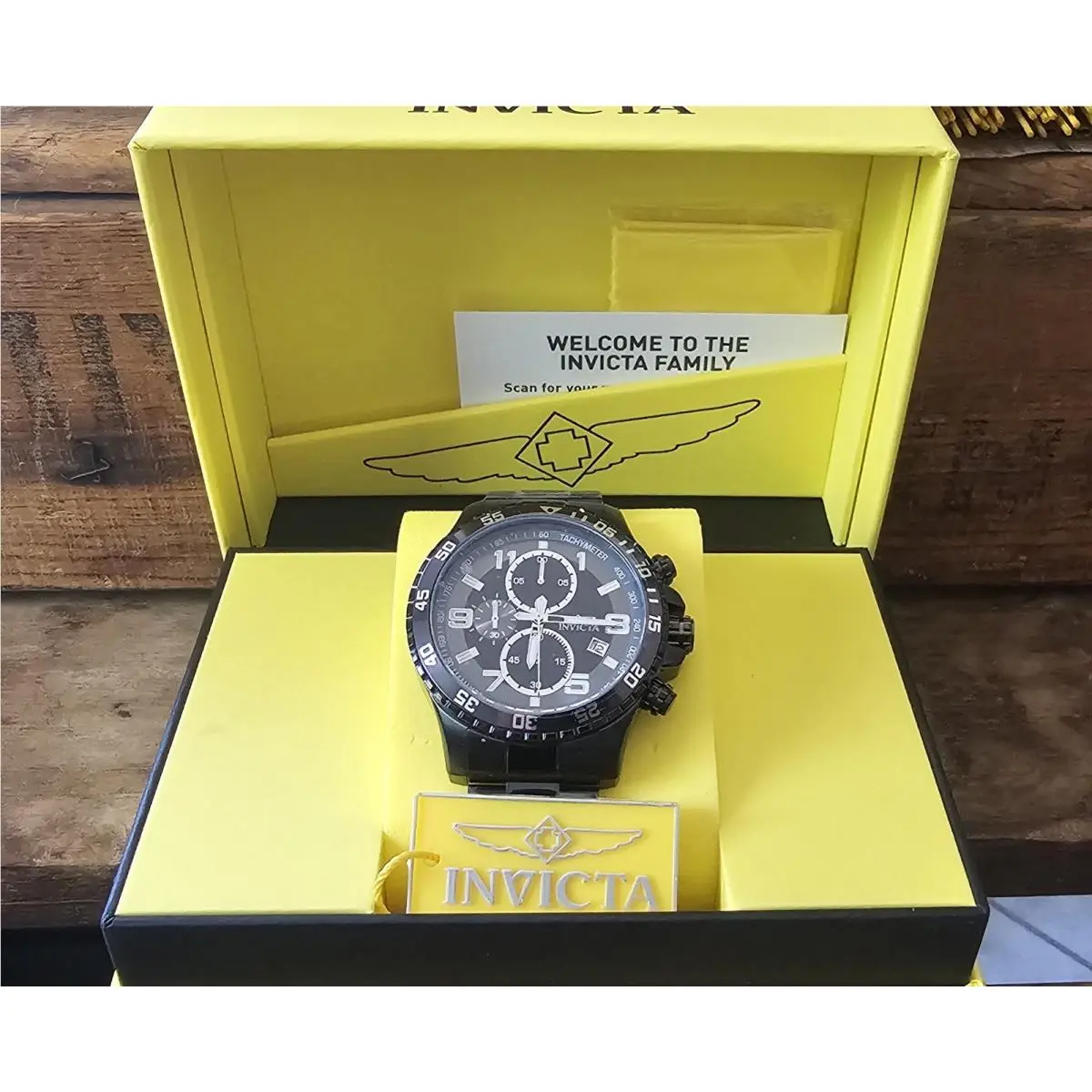 Invicta Specialty Collection 48mm Quartz Men`s Watch Black Water Resistant