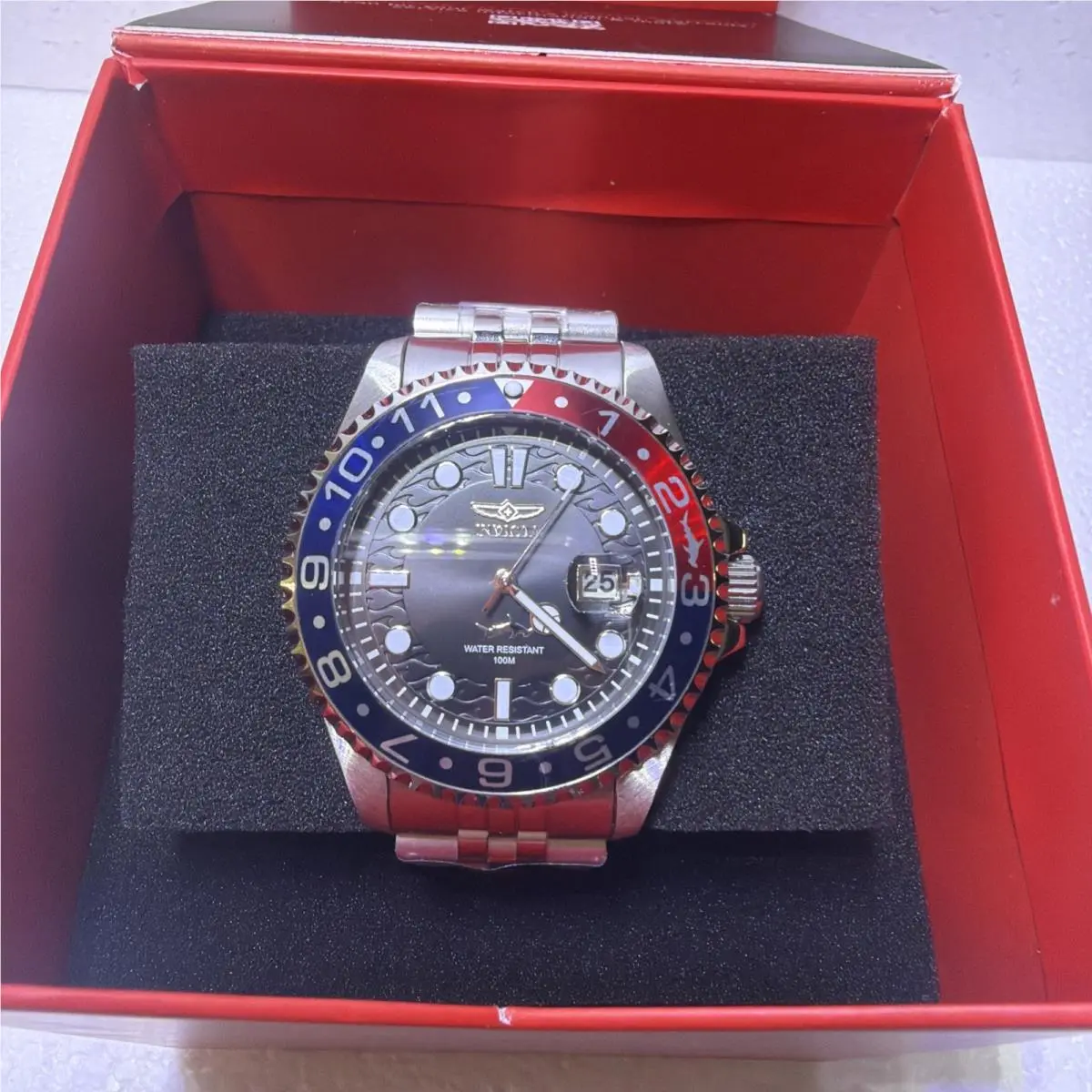 Invicta Pro Diver Heritage Men`s Watch - 43mm Steel Black Blue/red Bezel
