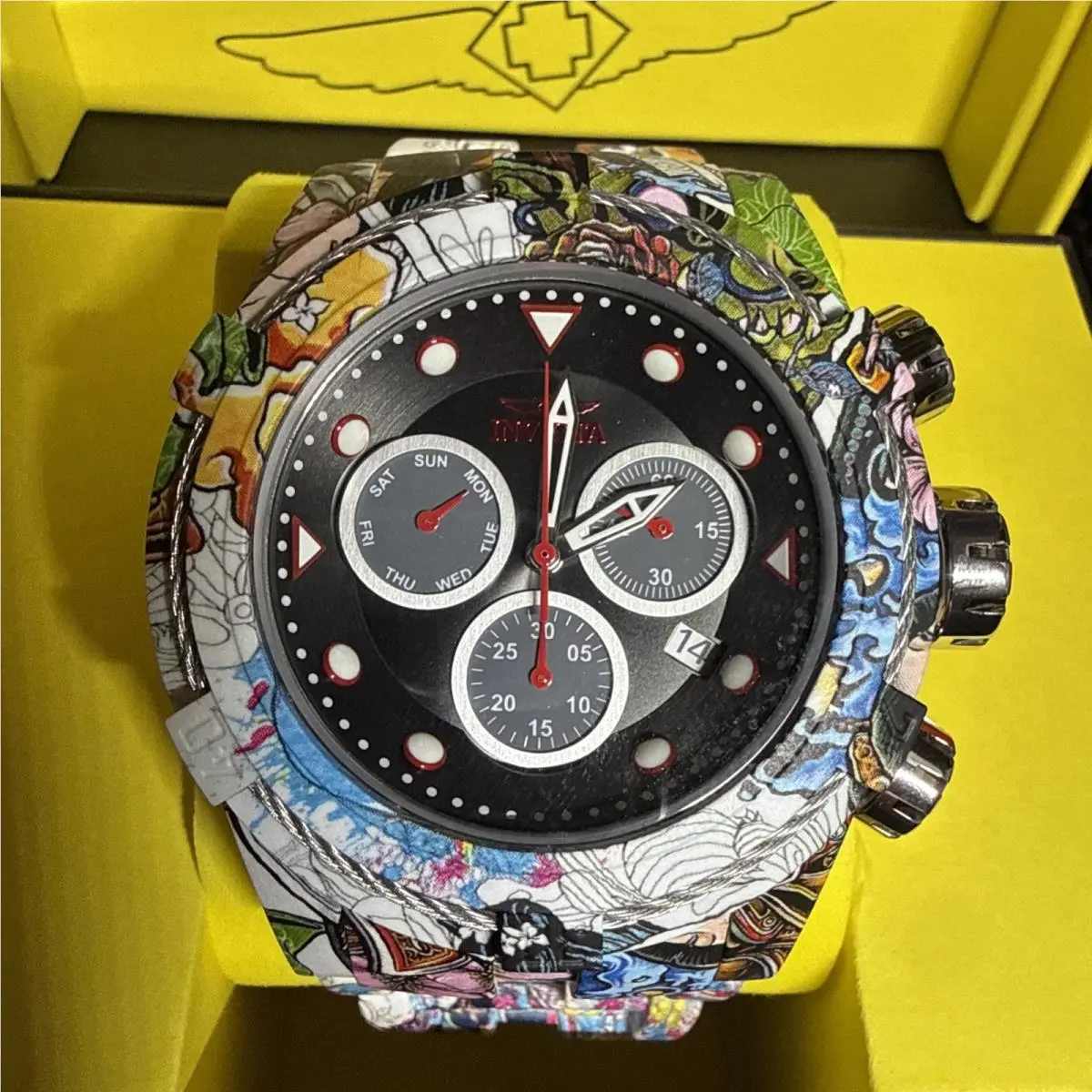 Invicta Bolt Swiss Ronda Z60 FE Quartz Chrono Aqua Plating SS Bracelet 45490