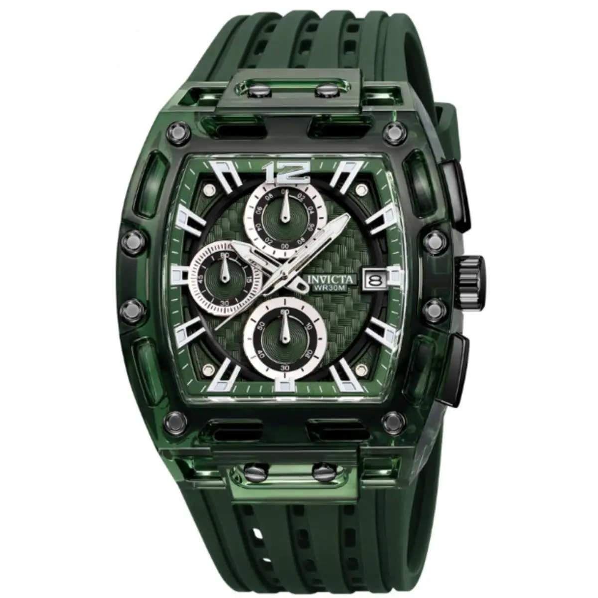 Invicta S1 Rally Men Green Tone Case Green Metal Dial 42mm 70144