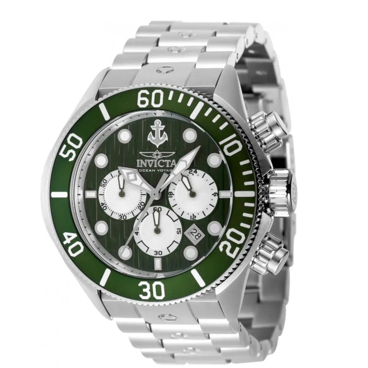 Invicta Pro Diver Stratex Green Dial Men`s 51mm Quartz Chronograph Watch 47833