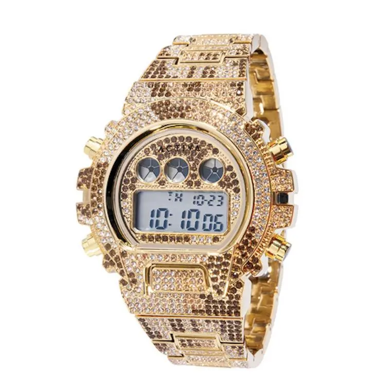 Activa X Invicta Digital Men`s Watch - 51mm - Gold ACW4019-003