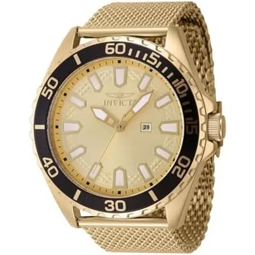 Invicta Reloj De Acero Inoxidable Bañado en Oro Para Hombre