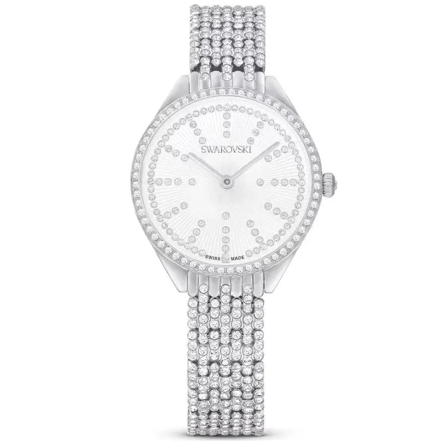 Watch Swiss Made Full Pavé Crystal Bracelet Silver Tone 5644062 by Swarovski