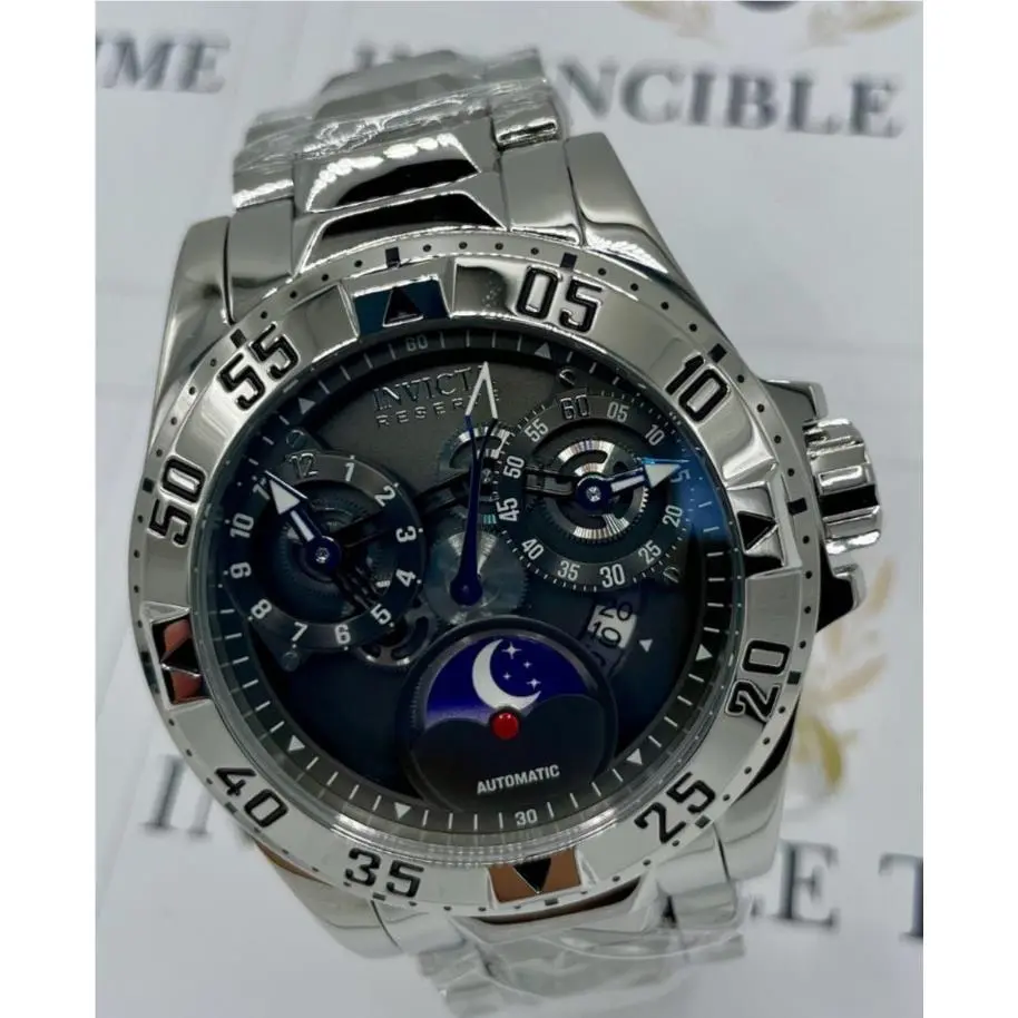 Invicta Reserve Excursion Moon Dial Automatic Men`s Watch - 49.5mm Steel 47570