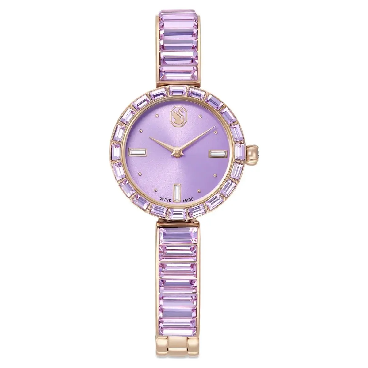 Matrix Bangle Watch Purple Champagne Gold-tone Finish 5743713 by Swarovski