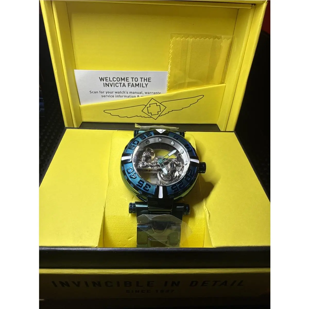Invicta Subaqua Nebula Men`s 47mm Automatic Skeleton Dial 50789 Green Steel