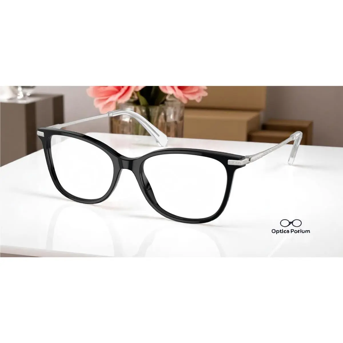 SK2010 1038 Black Demo Lens 54 mm Women`s Eyeglasses by Swarovski