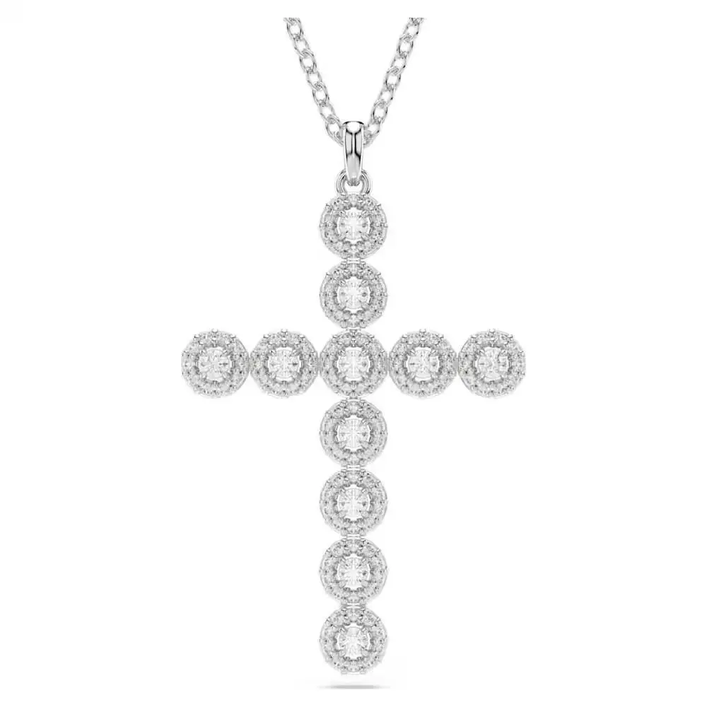 5675573 Unisex Insigne Cross Pendant Necklace Silver-toned by Swarovski