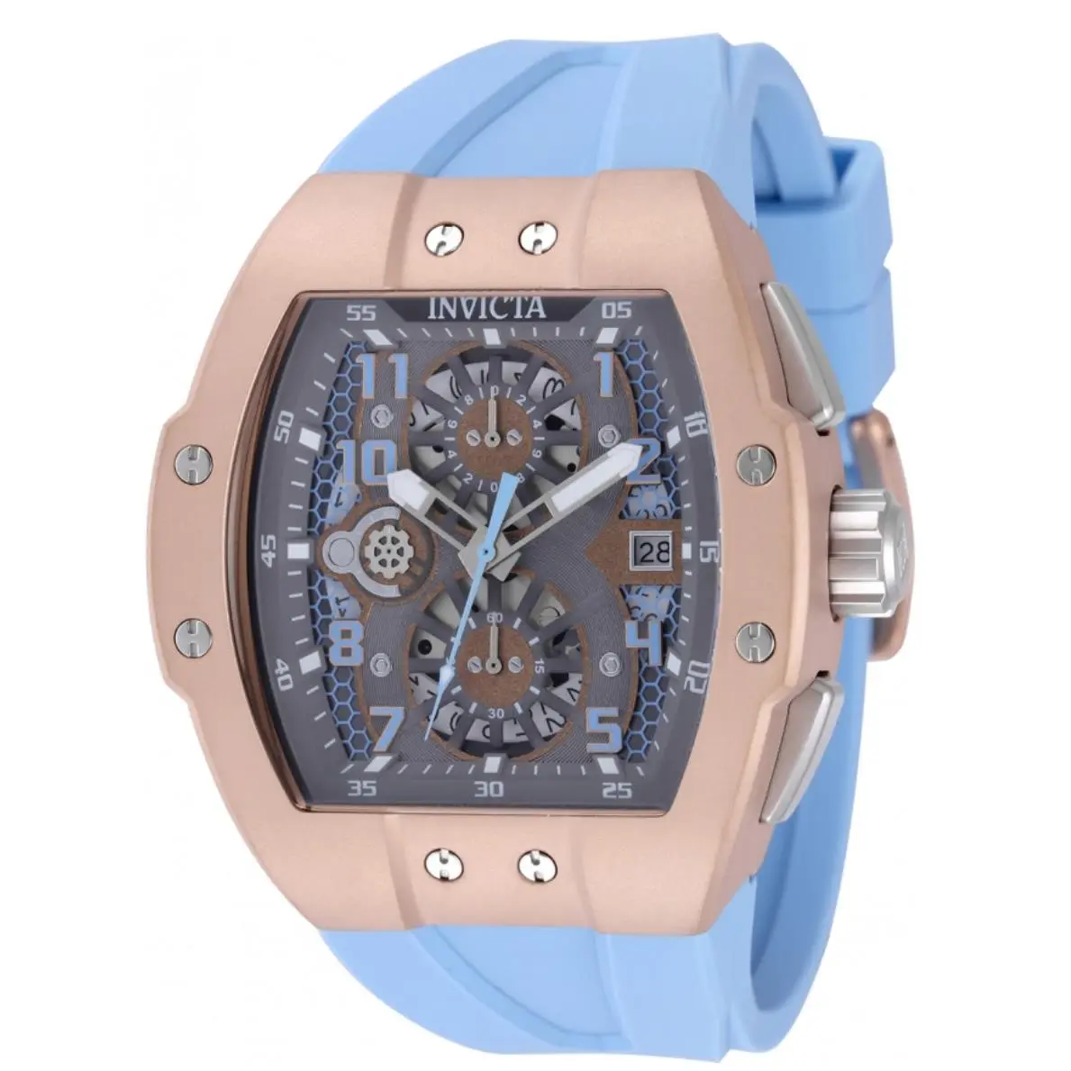 Invicta Racing Pitlane Men`s 47mm Skeleton Dusty Rose Chronograph Watch 50410