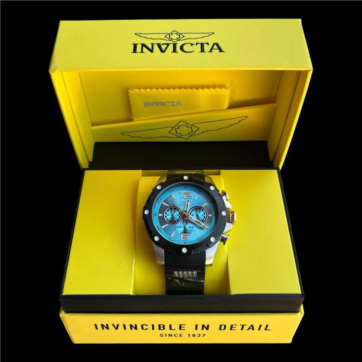 Invicta I Force Axis Men’s 50 MM Black with Blue Face Watch