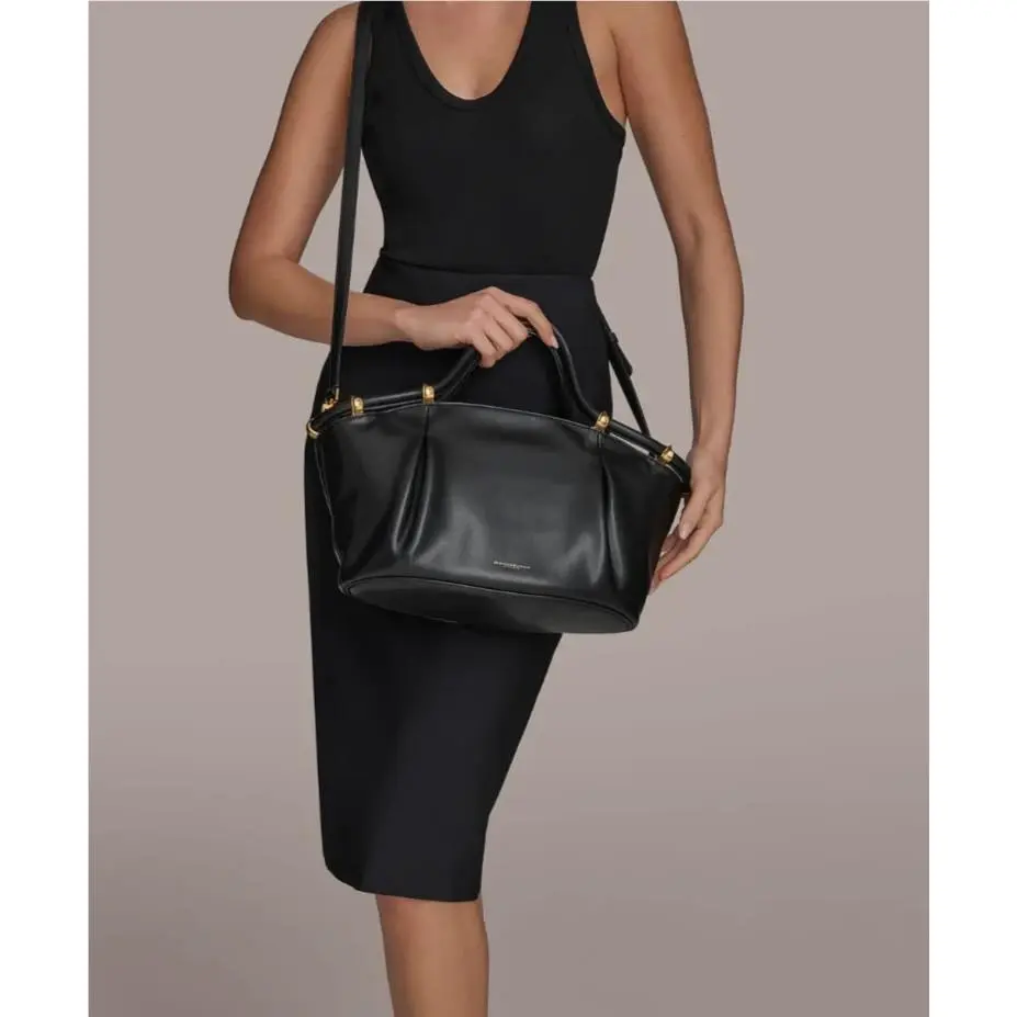 Dkny Donna Karan New York Chiffon Satchel Donna Karan York Chiffon Satchel Bag Black Gold