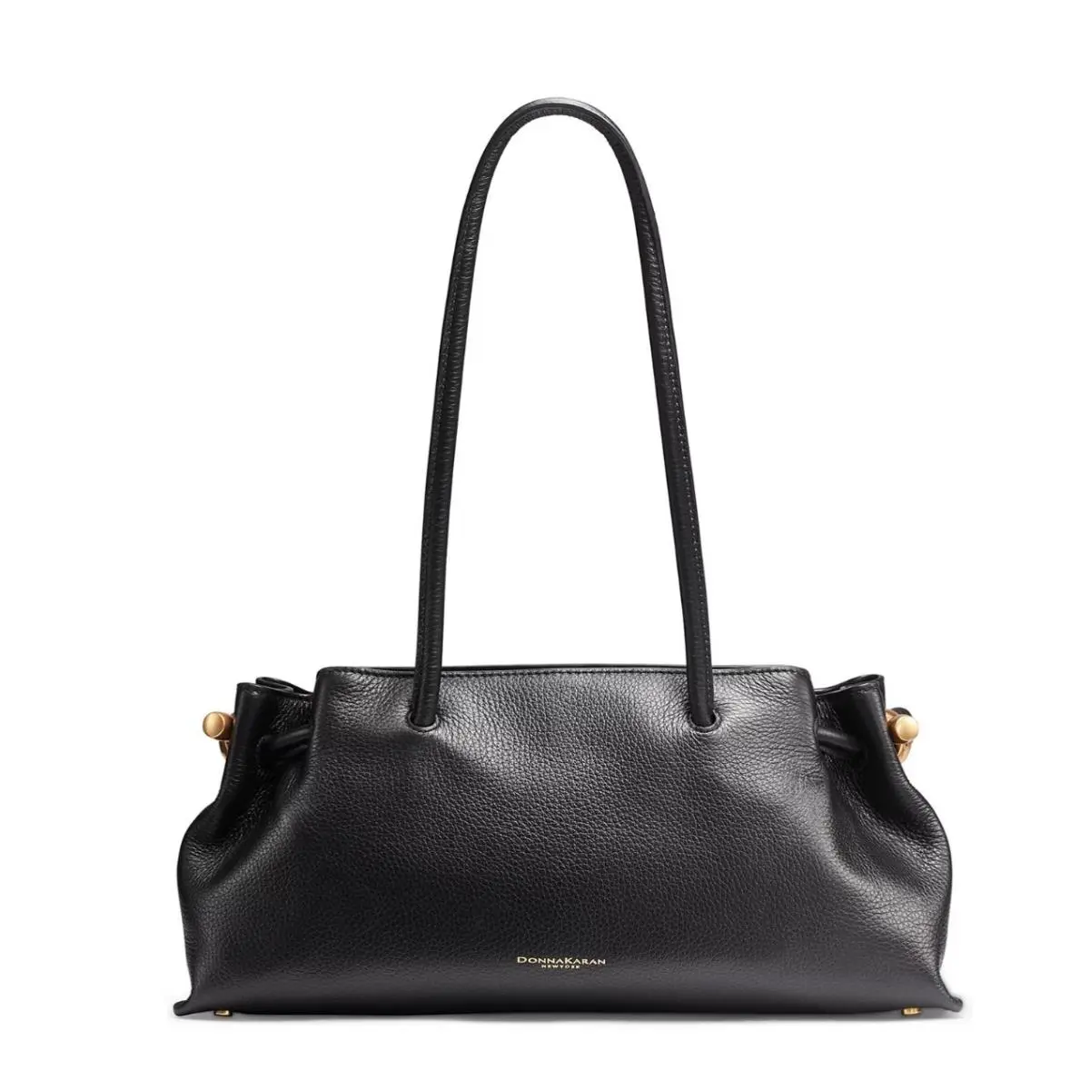 Donna Karan NY Cashmere Pebbled Leather Women`s Tote Bag + Dust Bag Black