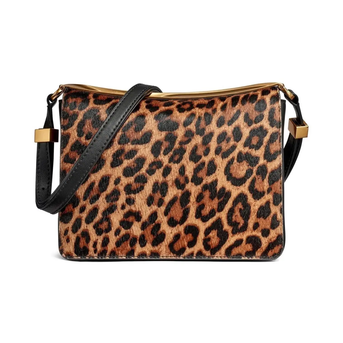 Donna Karan York Jericho Leopard Mini Shoulder Bag - Black Leopard