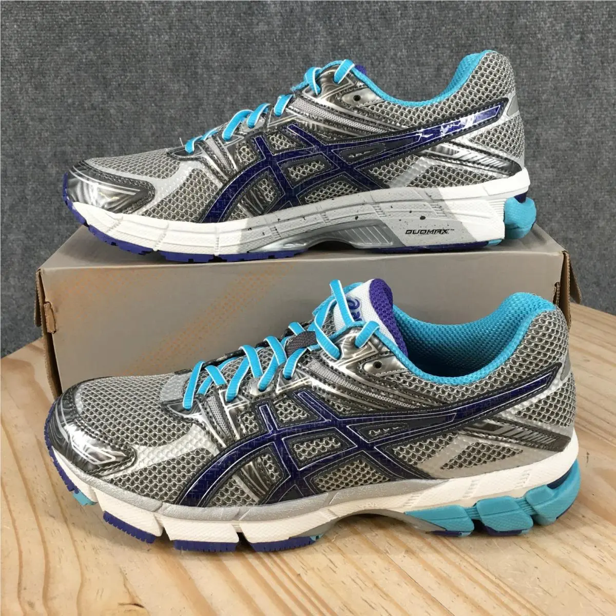 Asics GT-1000 Running Shoes Womens 10.5 2A Sneakers Lace Up Mesh Silver T2L9N NE