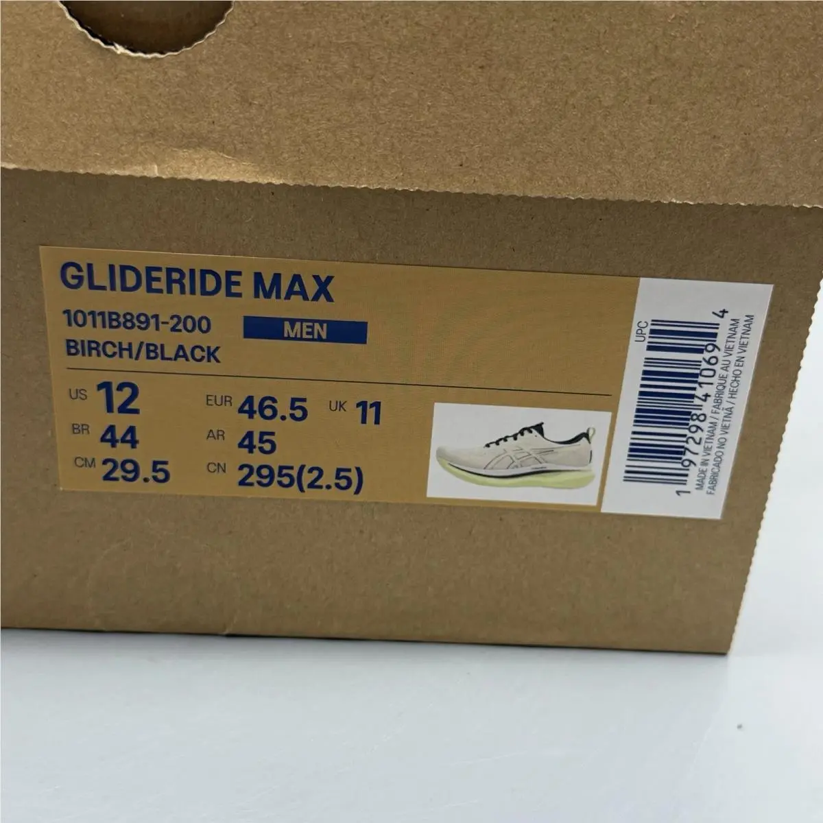 Asics shoes - Glideride MAX - Glideride MAX - 1011B891-200 - Birch/Black (UPC: 0197298410694) 12