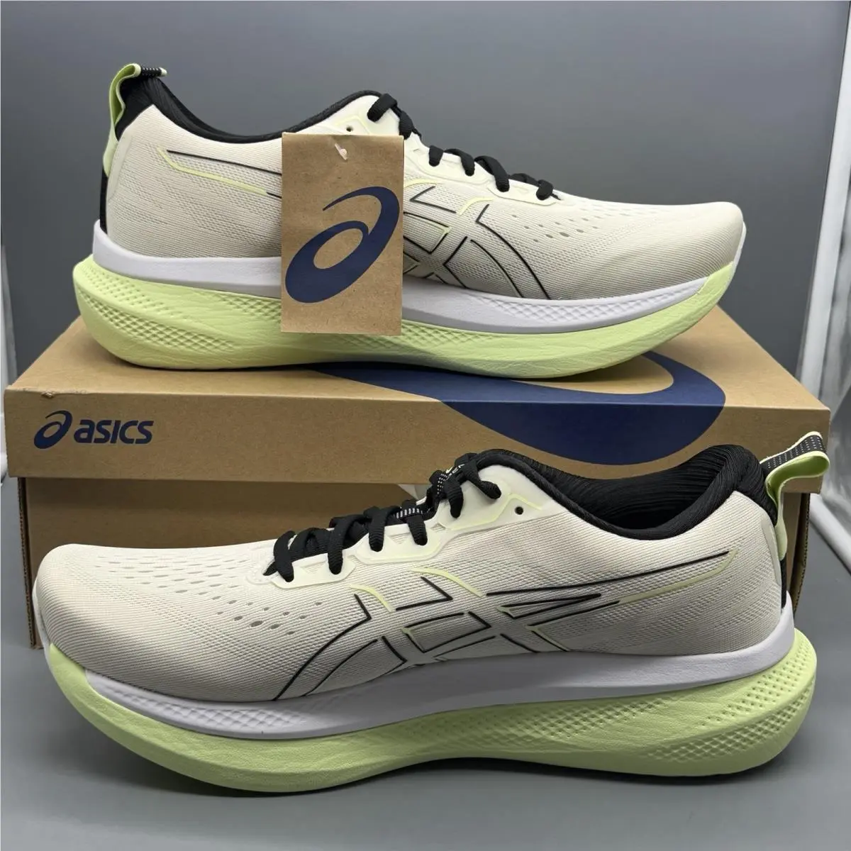 Asics shoes - Glideride MAX - Glideride MAX - 1011B891-200 - Birch/Black (UPC: 0197298410694) 1