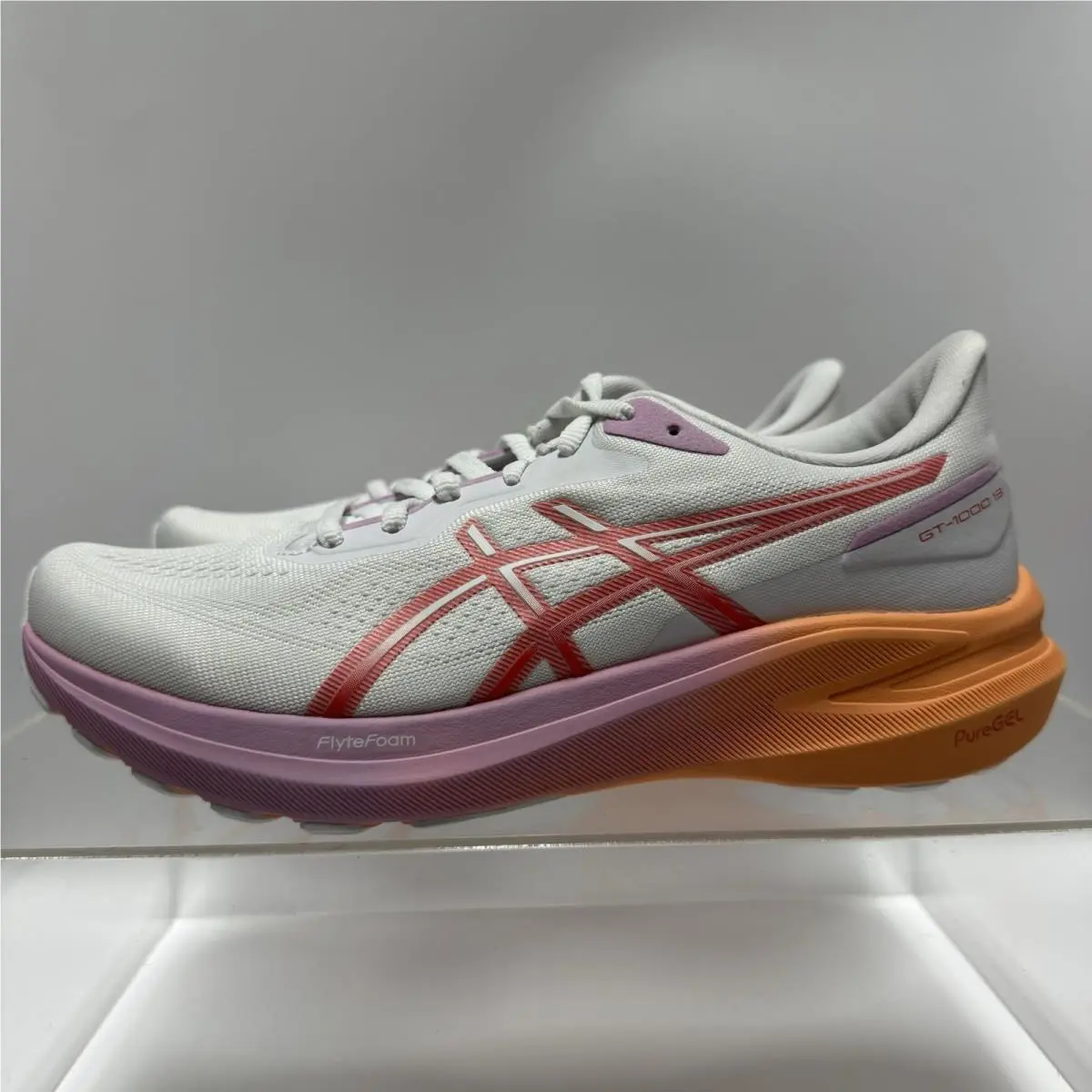 Asics GT-1000 13 White Coral Reef 1012B663-101 Women’s Size 8.5