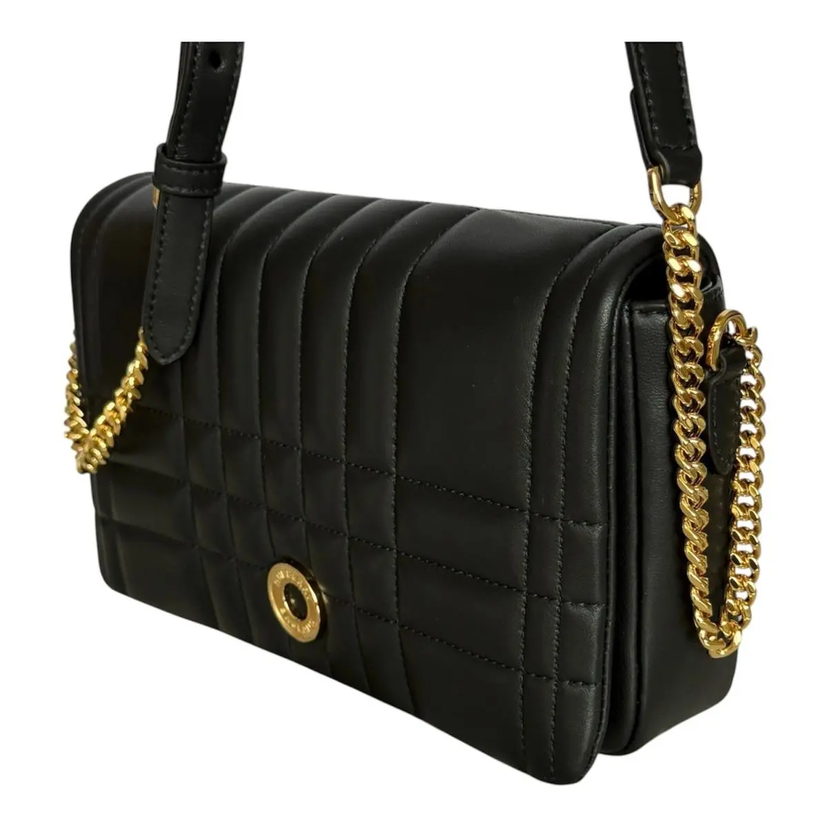 Burberry Lottie Bag Black Quilted Leather Small Shoulder Bag 8121471