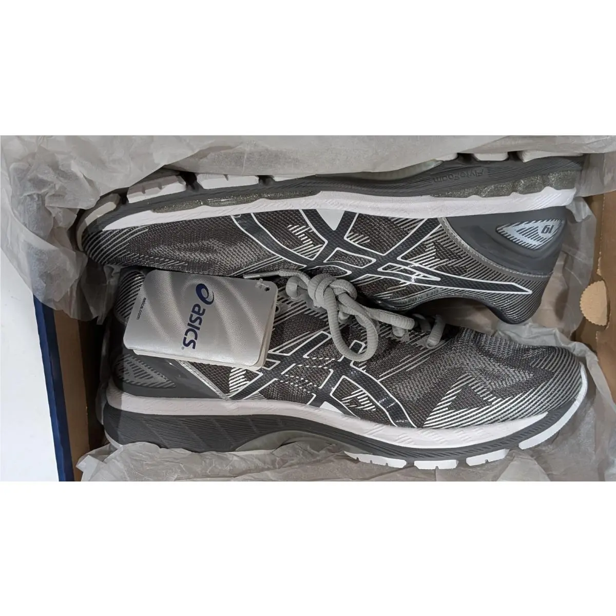 Asics Gel Nimbus 19 Running Shoes Men`s Size 8 Width 4E Grey/silver