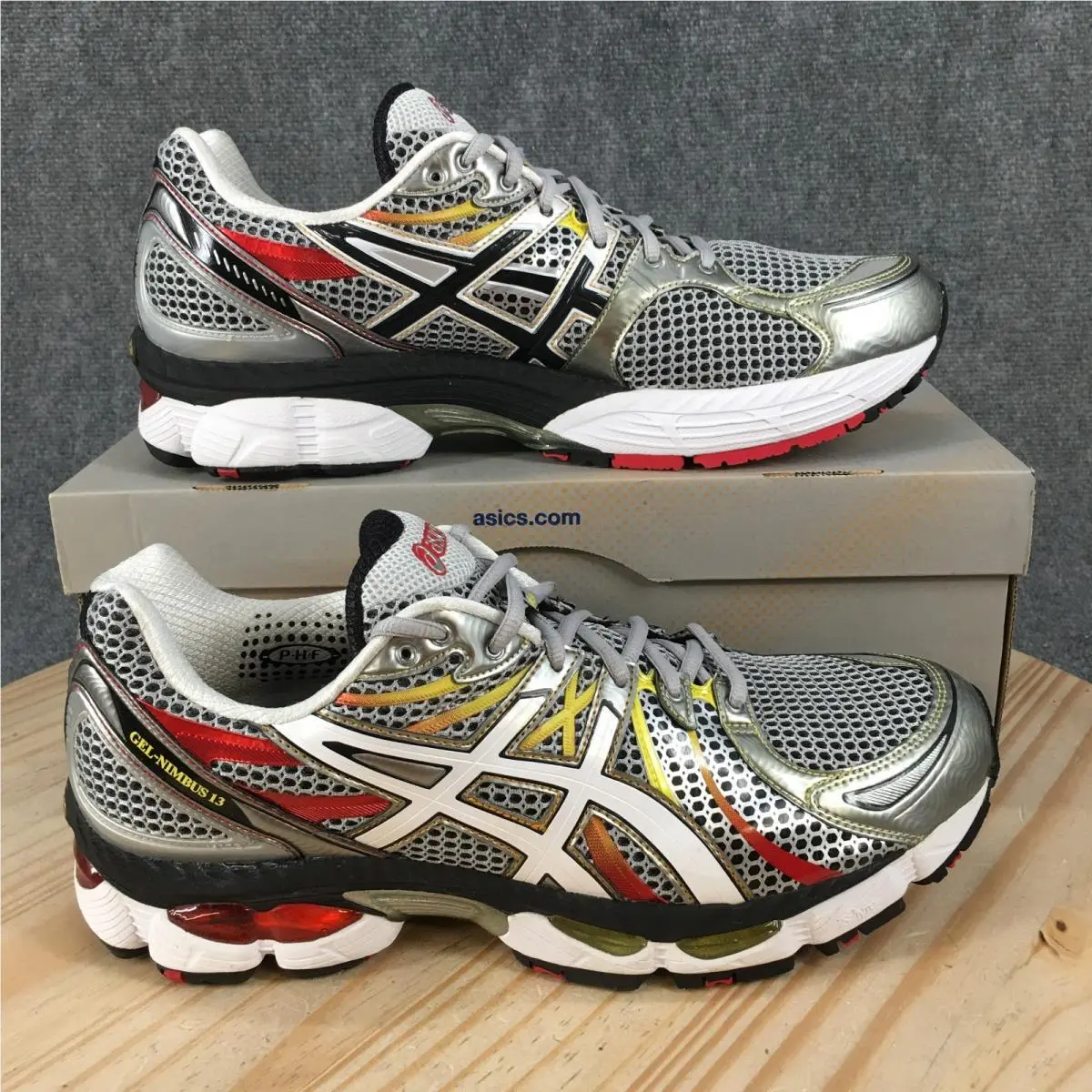 Asics Gel-nimbus 13 Shoes Mens 12.5EE Running Sneakers T143N Gray Multicolor