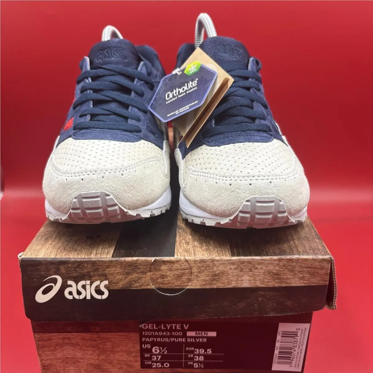 Asics shoes - ASICS GEL-Lyte - 1201A943-100 - Navy/Red 1