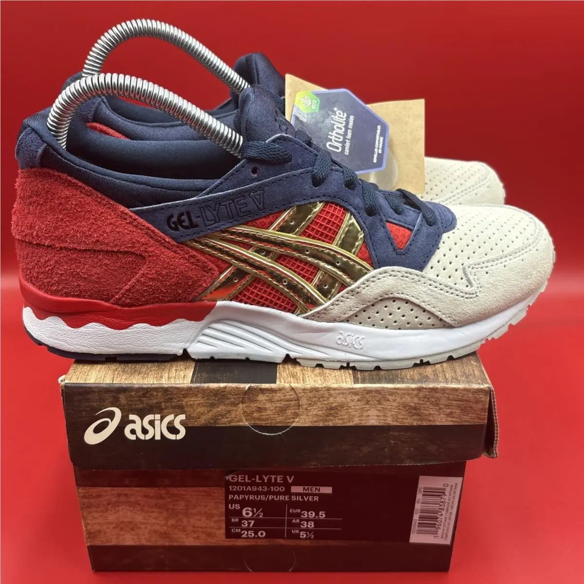 Asics shoes - ASICS GEL-Lyte - 1201A943-100 - Navy/Red 2