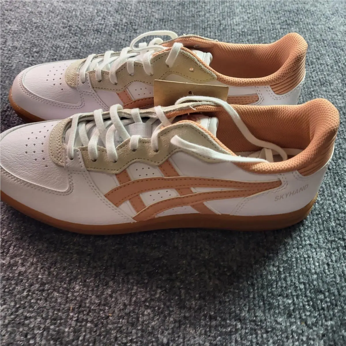 Asics Skyhand White Sepia Sneakers Athletic Shoes 1203A451104 Casual M6.5 W8