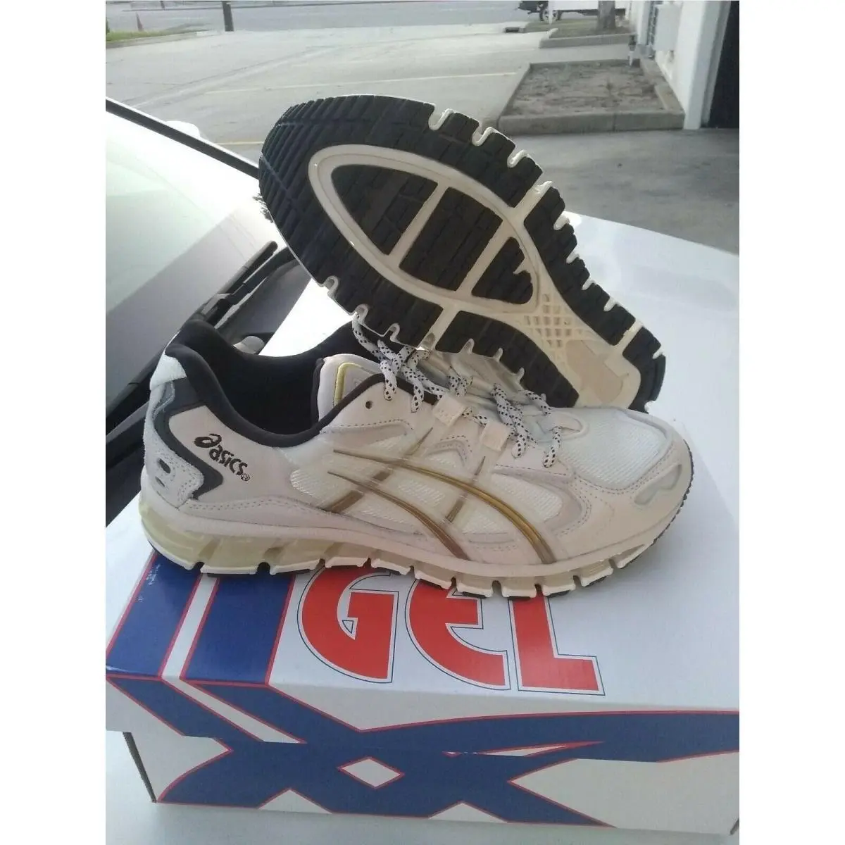 Asics Men Running Shoes Gel Kayano 5 360 Cream Rich Gold Size 8.5