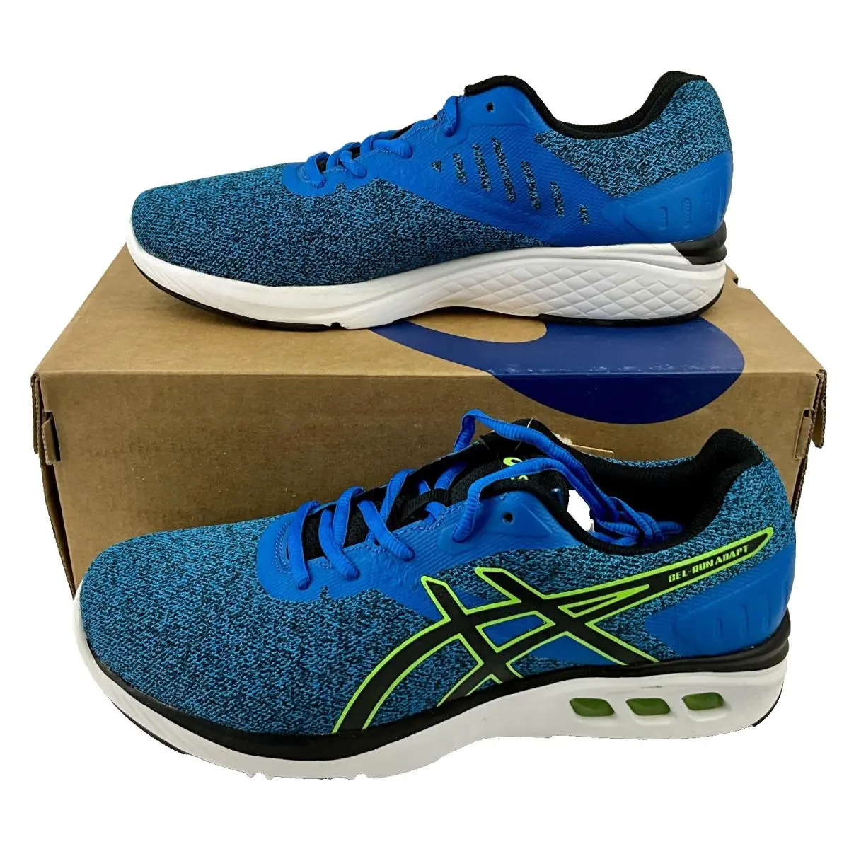 Asics Gel-run Adapt Blue/black/green Men’s Size 9 Sneakers 1011B786-400
