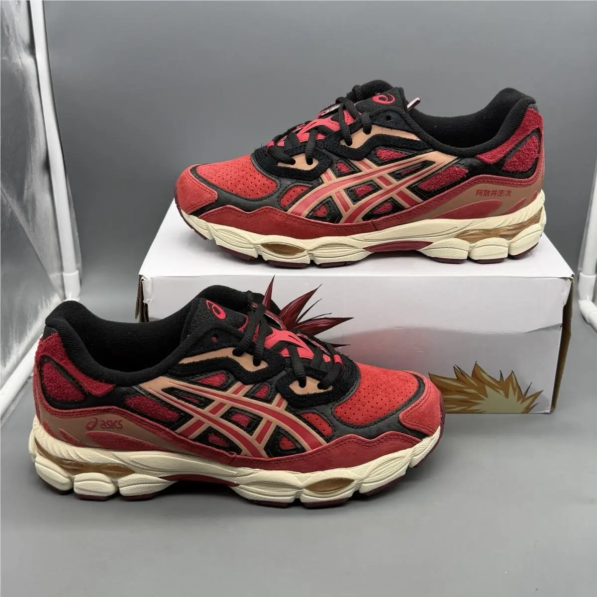 Bleach x Asics Gel-nyc `renji` Men’s 7.5 Women’s 9 1203A724-600 Red Brown Anime