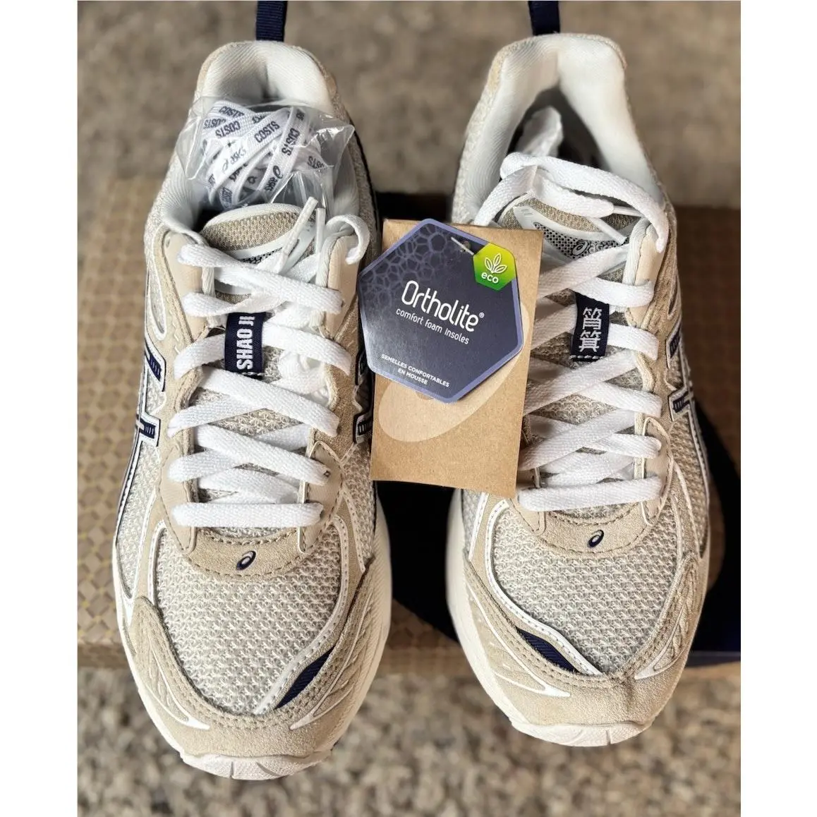 Asics shoes - ASICS GT 2160 - 1203A320-111 - Oatmeal and indigo blue (UPC: 0197298071031) 2