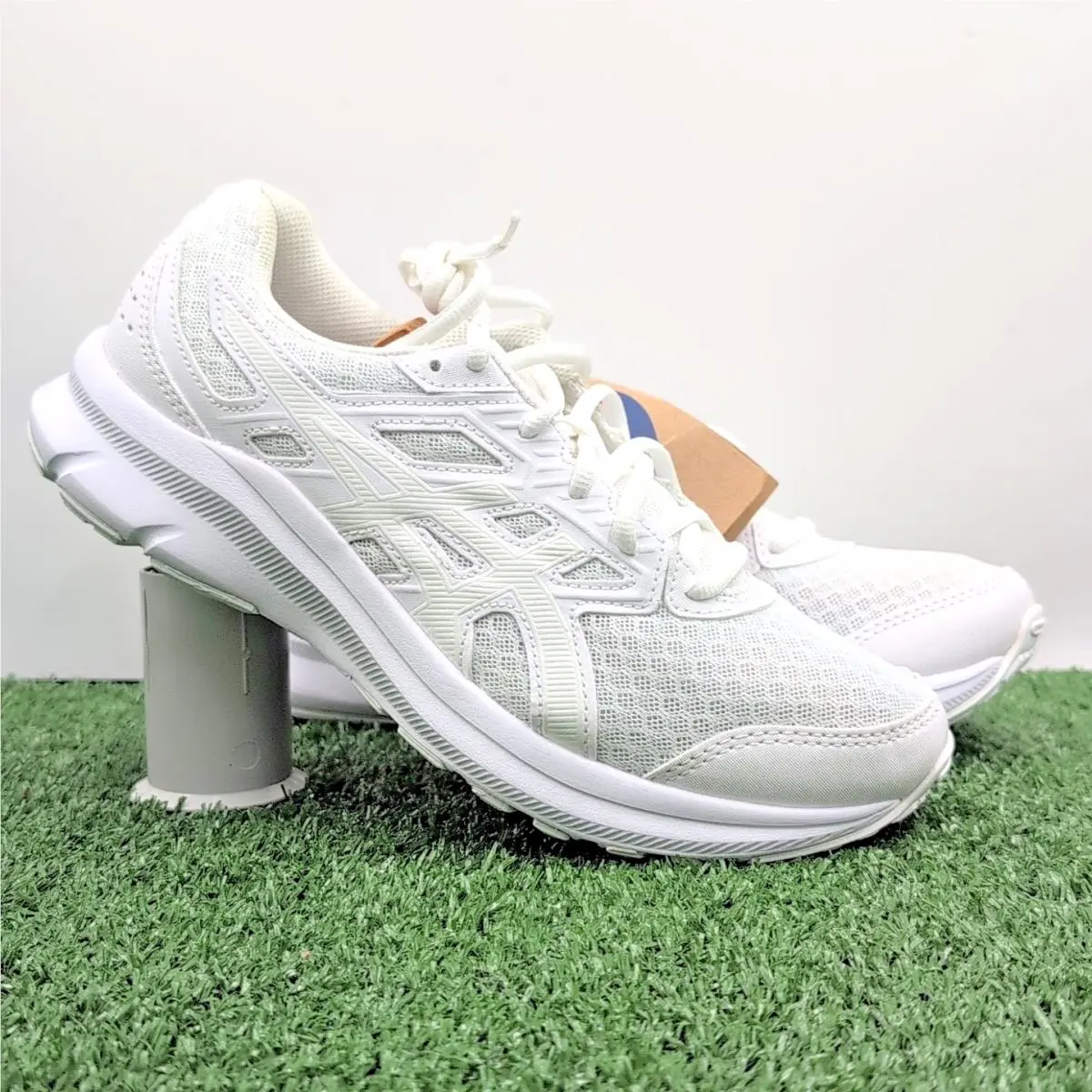 Asics Jolt 3 Shoes Men`s 5.5 Medium Triple White Running Athletic Sneakers