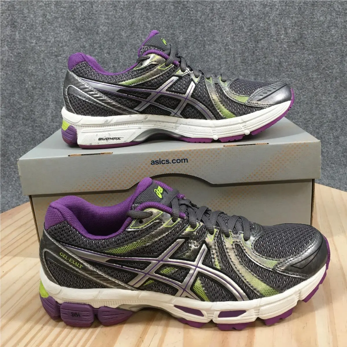 Asics Gel-exalt Running Shoes Womens 7.5 Gray Purple Sneakers T379N Duomax