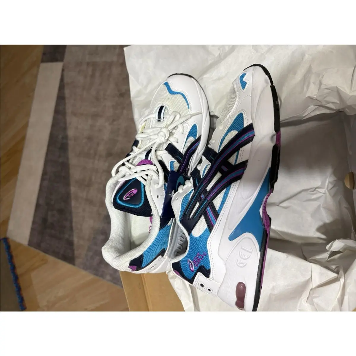 Asics Gel Kayano 5 OG Exclusive White Black Blue Multi Size 8.5D Nwb