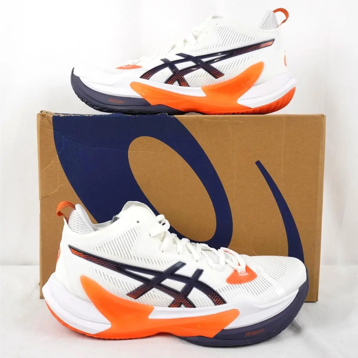 Asics Metarise 2 Volleyball Shoes In White/indigo Fog Men`s Size 11.5 1051A089