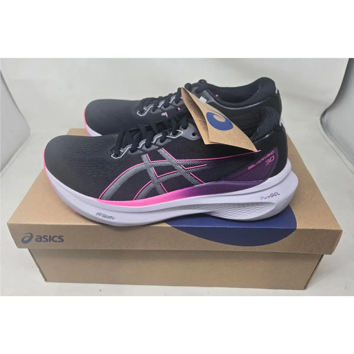 Asics Women`s Gel-kayano 30 Running Shoes 9.5 Black/lilac Hint