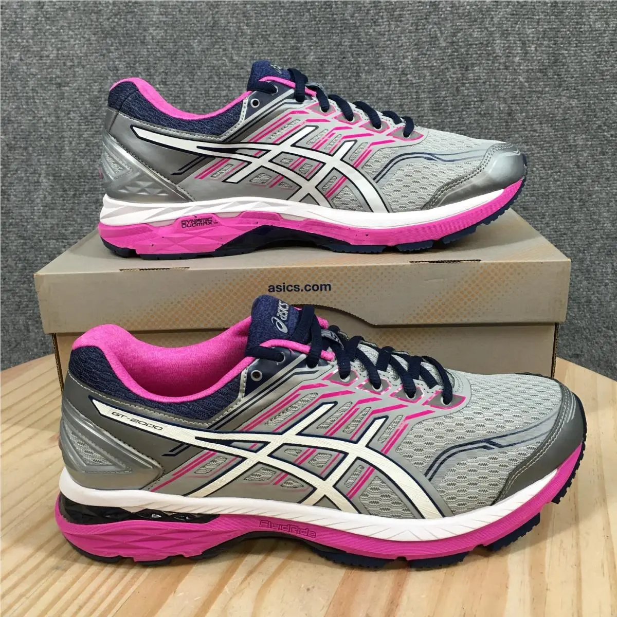 Asics GT-2000 5 Running Shoes Womens 11 2E Sneakers Lace Up Mesh Gray T759N