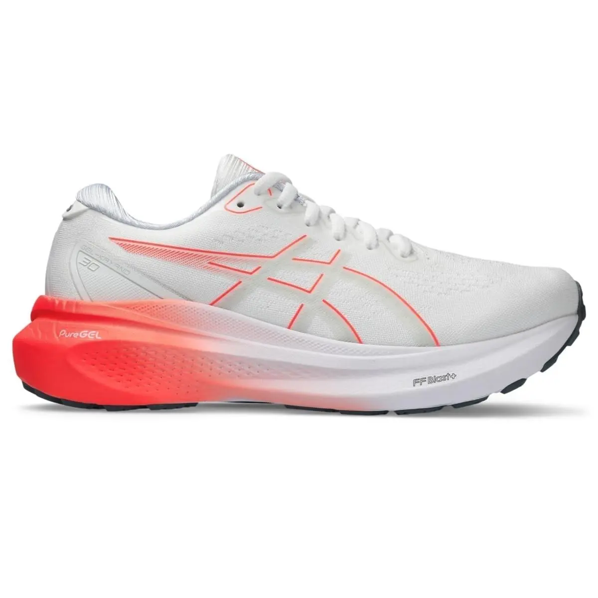 Asics Men`s Gel-kayano 30 Running Shoes 13 US White/sunrise Red-msrp