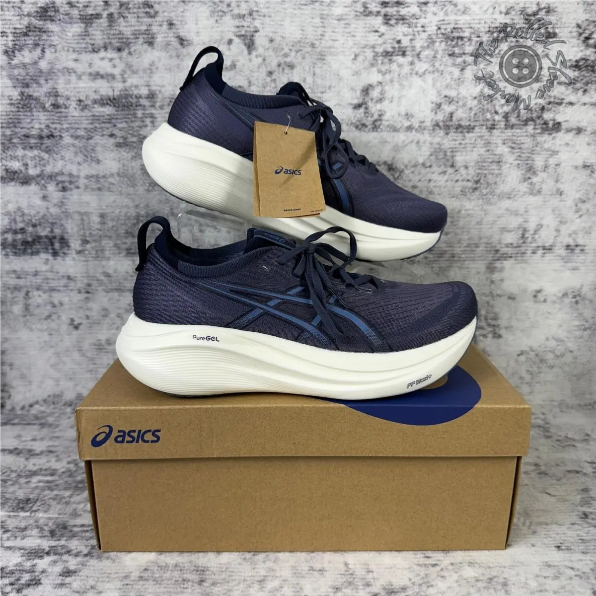 Asics Gel-nimbus 27 Men`s Size 8 Illusion Blue Indigo 1011B958 Running