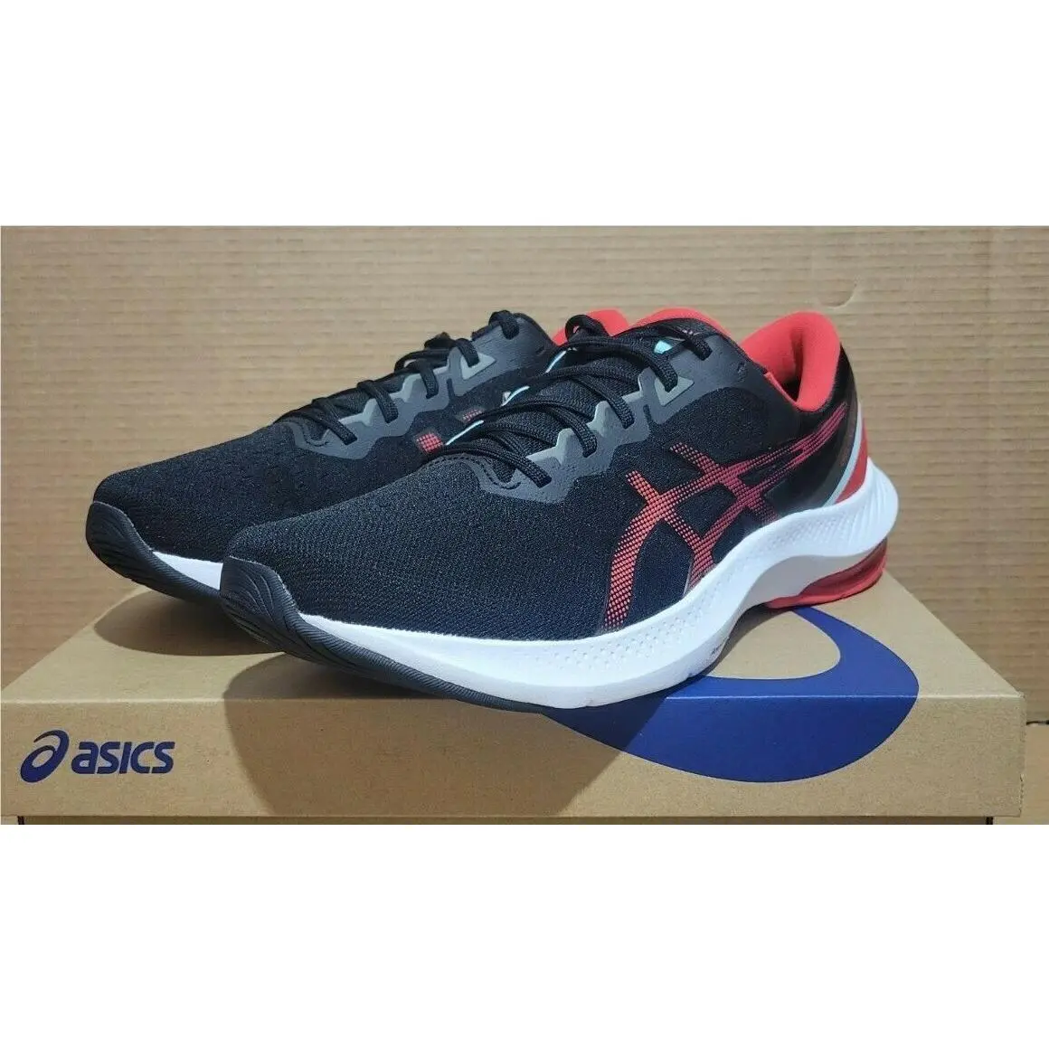 Asics Men`s Gel-pulse 13 Size 10.5 Black/electric Red 1011B175-001