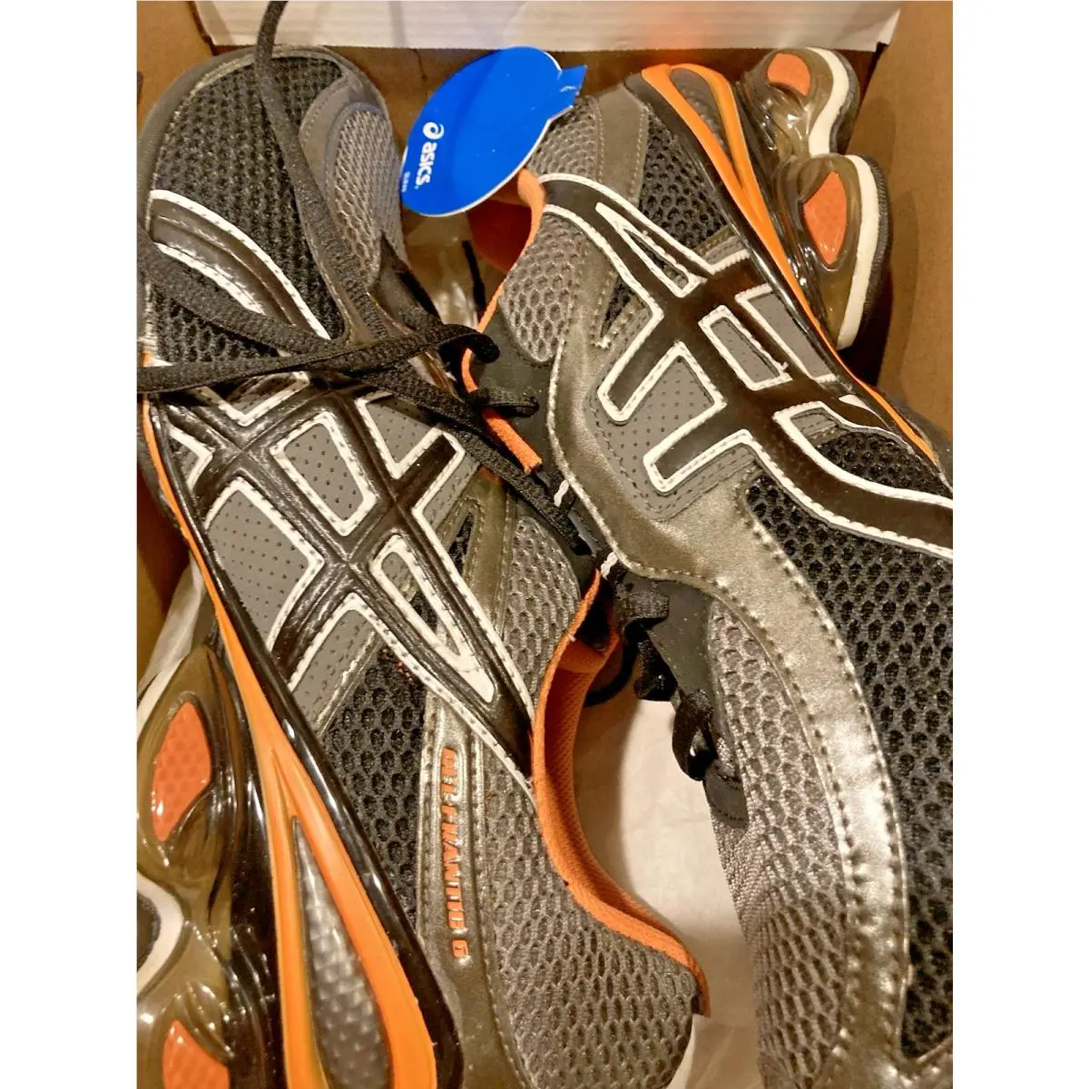 Asics shoes - ASICS Gel-Frantic 6 - T1E0Q 7730 - Graphite/Black/Neon Orange 9