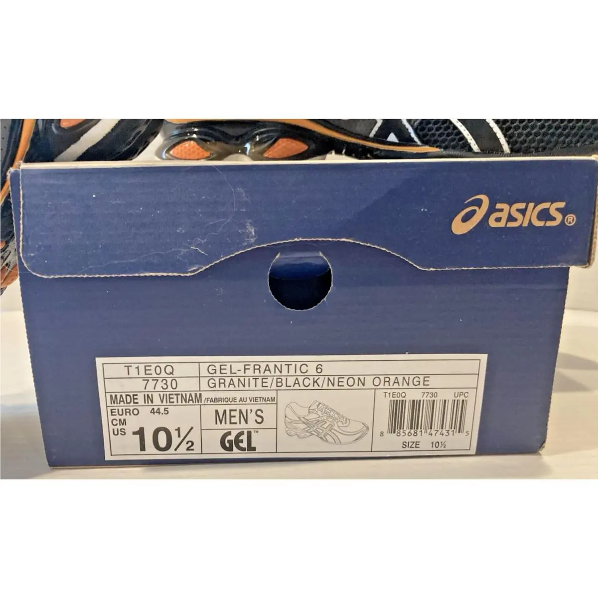 Asics shoes - ASICS Gel-Frantic 6 - T1E0Q 7730 - Graphite/Black/Neon Orange 19