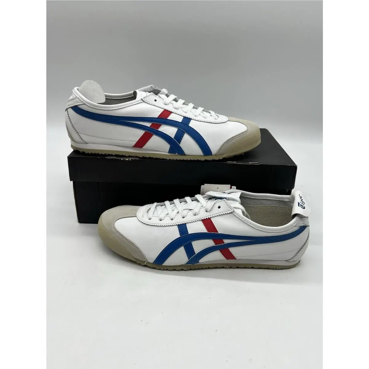 Asics Onitsuka Tiger Mexico 66 DL408 Men Sz 11 White Red Blue Leather Fashion Sneakers